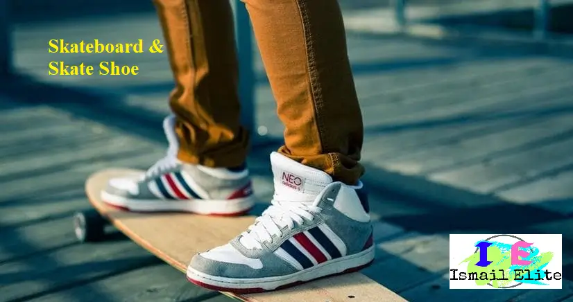 Skateboard & Skate Shoes. Safety Gear for Skateboarding